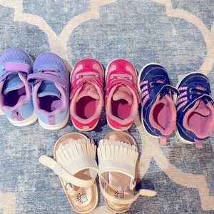 Bundle generic toddler girl size 5 shoes , gently worn